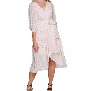 womens pink DKNY dress size 16 nwt